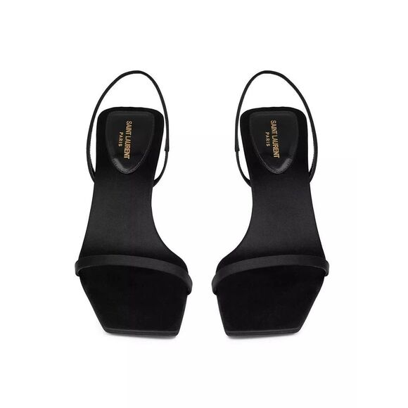 Yves Saint Laurent Women's Jaspe Sandals in Satin Crepe - Picture 5 of 12